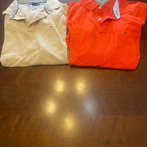Tommy Hilfiger Men’s Polo Shirt - Red / Beige Men’s 2XL Short Sleeve Bundle